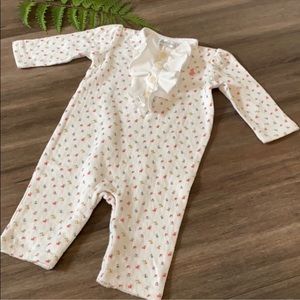 RALPH LAUREN BABY FLORAL ONESIE RUFFLE 3M